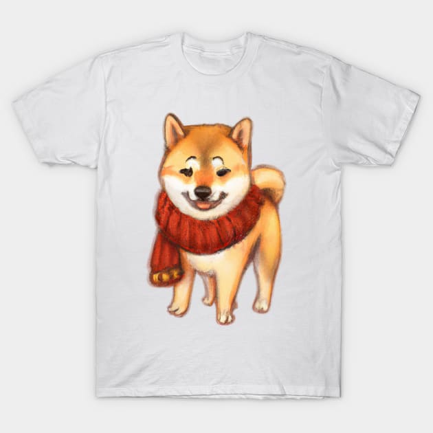 Cute Shiba Inu Drawing T-Shirt by Play Zoo